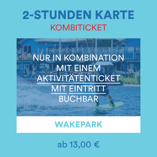 2 Stundenkarte Slot Wakepark Kombiticket
