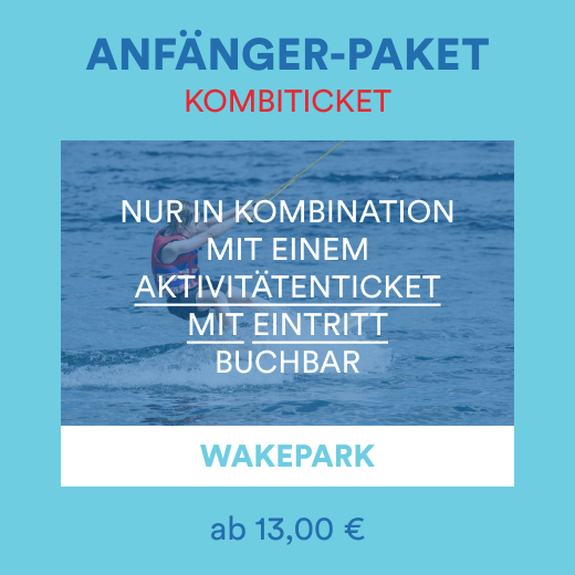 Angebotsbild: Anfänger-Paket Wakepark Kombiticket